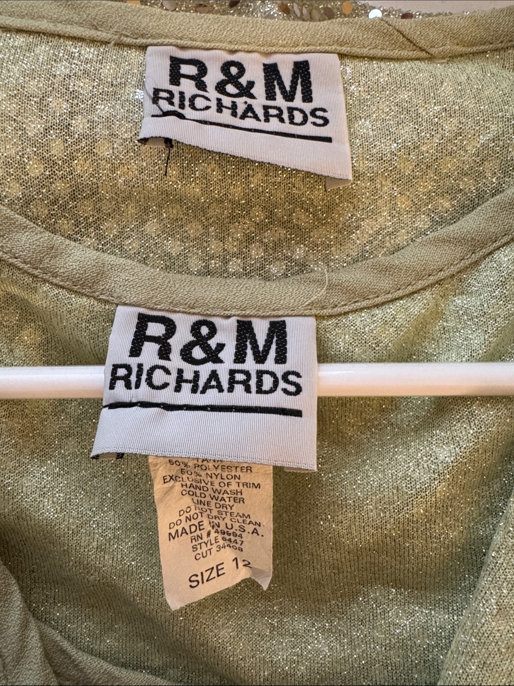 R&M RICHARDS Green Sparkle Jacket & Tank Set - Picture 5 of 5
